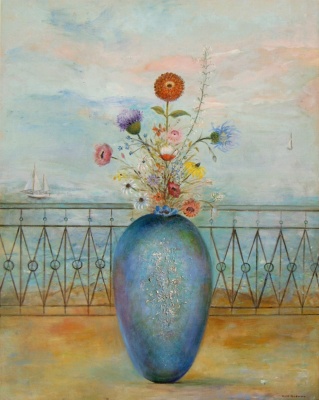 Blue Vase on the Lago di Garda Balcony