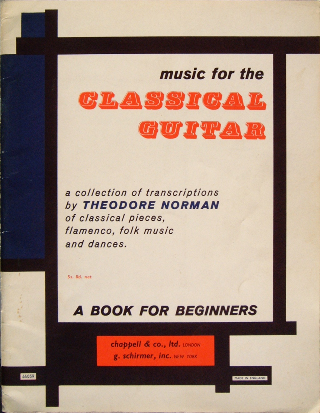 Cover of Music for the Classical Guitar A Book for Beginners